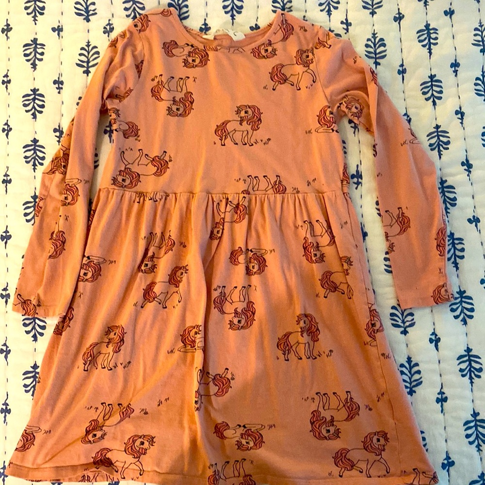 Girls size 8-10 pink unicorn H&M dress